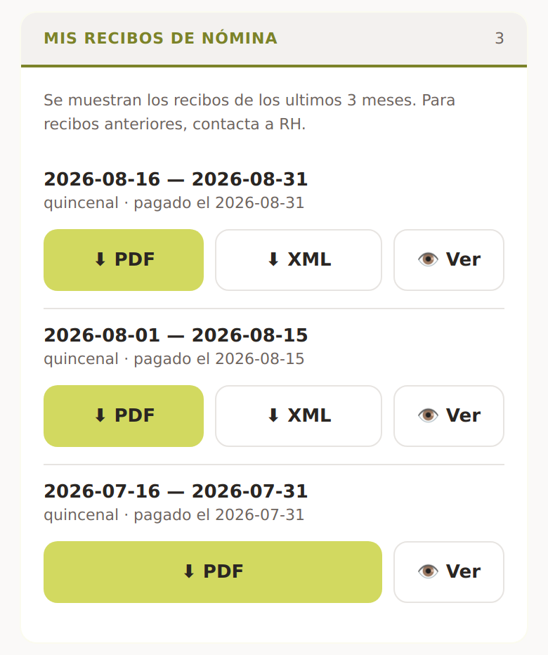 Recibos de nómina